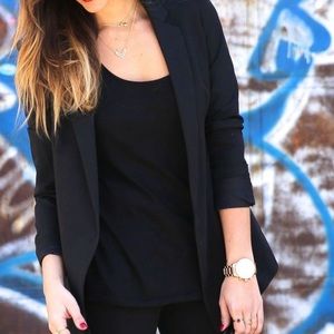 Black Single Breasted Blazer